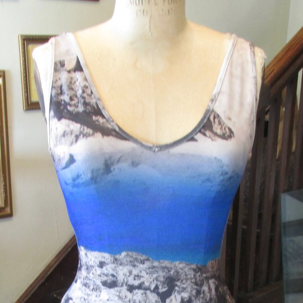 Isabel De Pedro , Coastal Print Tank Dress size 4 NWOT